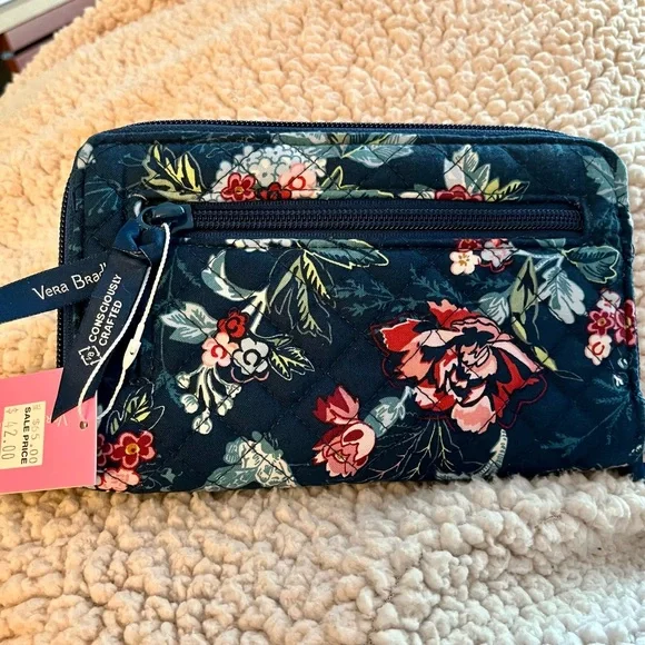 Vera Bradley blue and pink wallet NWT - Picture 5 of 5